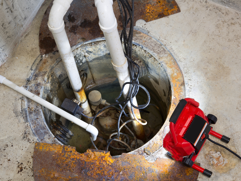 sump pump in basement