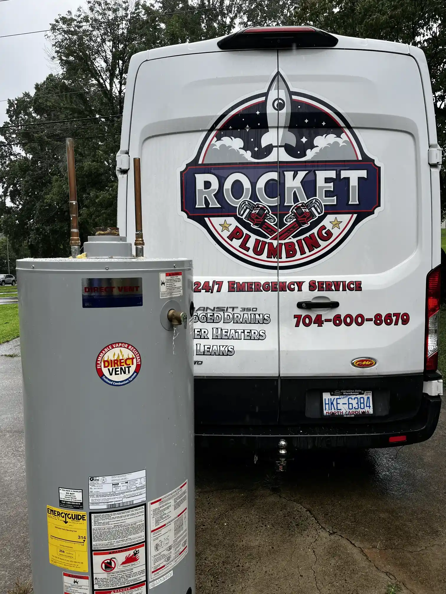 Rocket Plumbing team at work in Charlotte, NC
